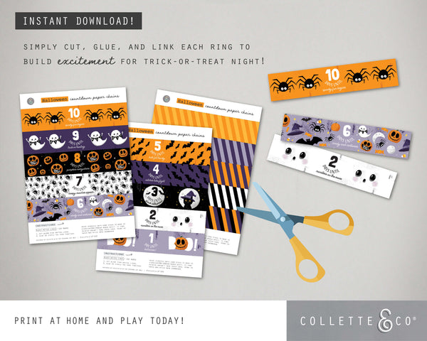 Halloween Countdown Printable Paper Chains