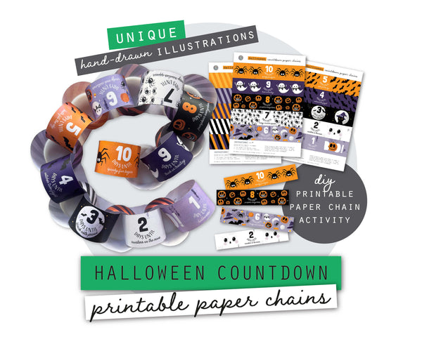 Halloween Countdown Printable Paper Chains