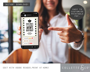 Chess Party Digital Invitation