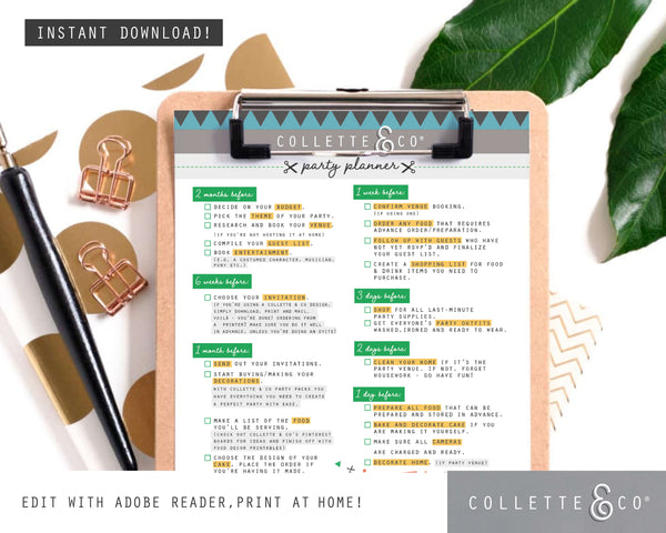 FREE Printable Party Planner