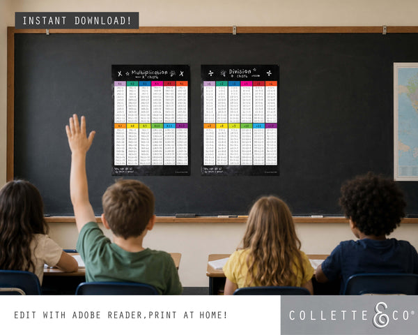 Multiplication & Division Printable Chart