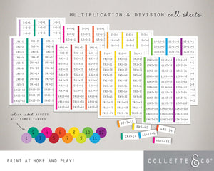 Multiplication & Division Printable Bingo BUNDLE