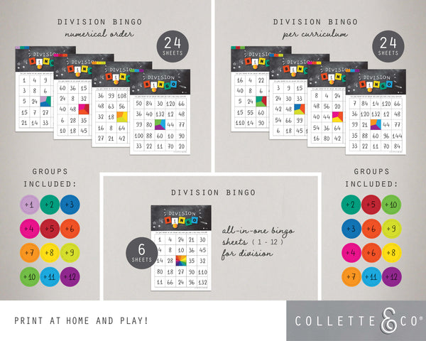 Division Printable Bingo