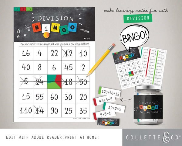 Division Printable Bingo