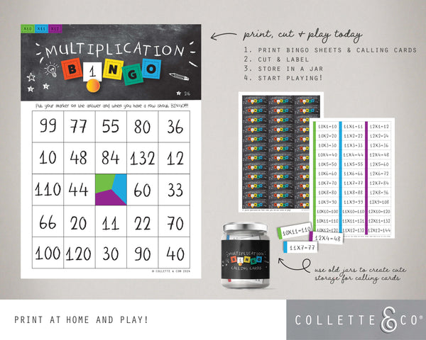 Multiplication Printable Bingo