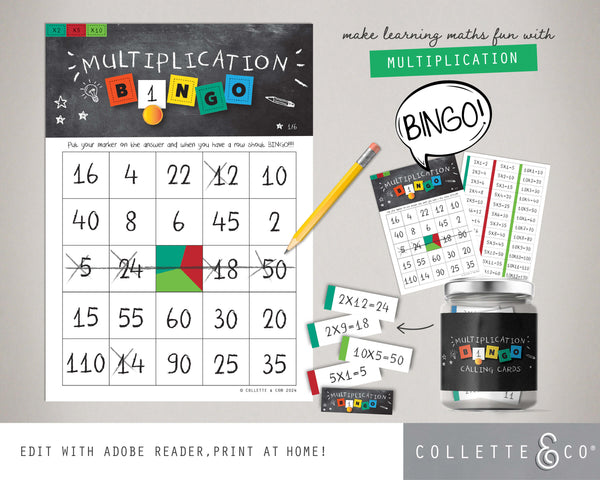 Multiplication Printable Bingo