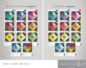 Multiplication & Division Table Printable Origami Fortune Teller BUNDLE