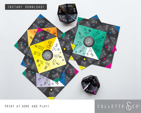Multiplication & Division Table Printable Origami Fortune Teller BUNDLE