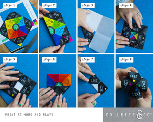 Division Printable Origami Fortune Teller