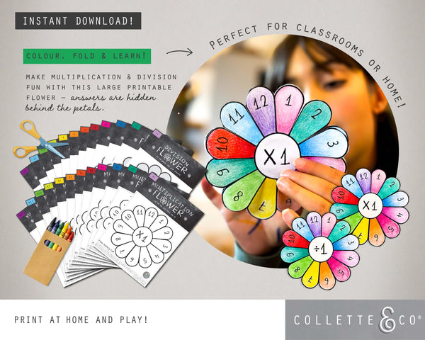 Multiplication & Division Printable Flowers BUNDLE