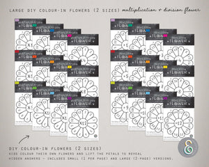 Multiplication & Division Printable Flowers BUNDLE