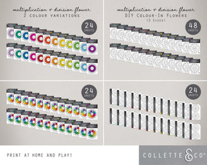 Multiplication & Division Printable Flowers BUNDLE