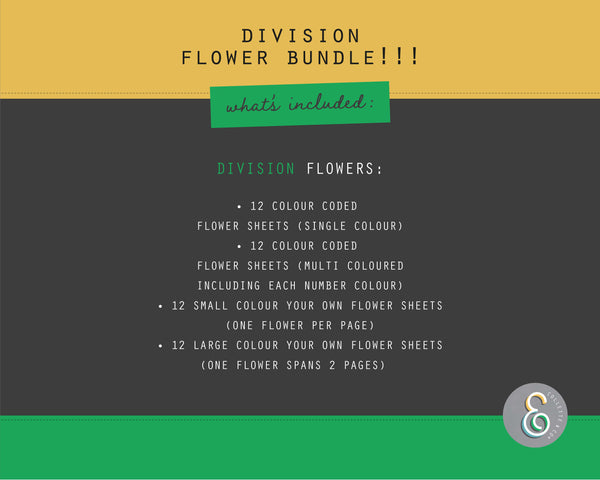 Division Printable Flowers