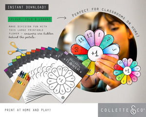 Division Printable Flowers