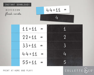 Division Printable Flashcards