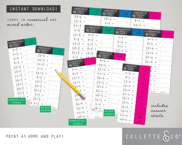 Division Printable Practice Sheets