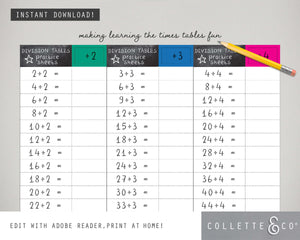Division Printable Practice Sheets