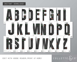 Race Car Alphabet Letter Tracing Printable
