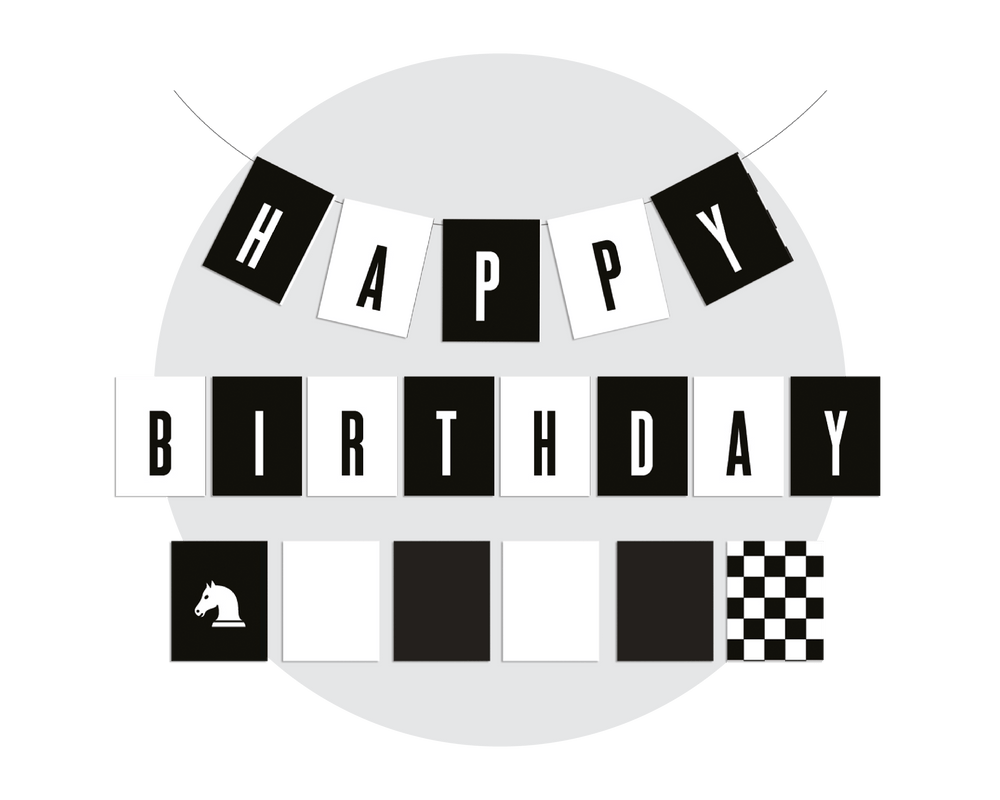 Chess Party Printable Bunting
