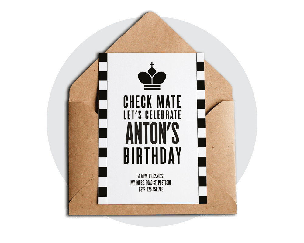 Chess Party Printable Invitation