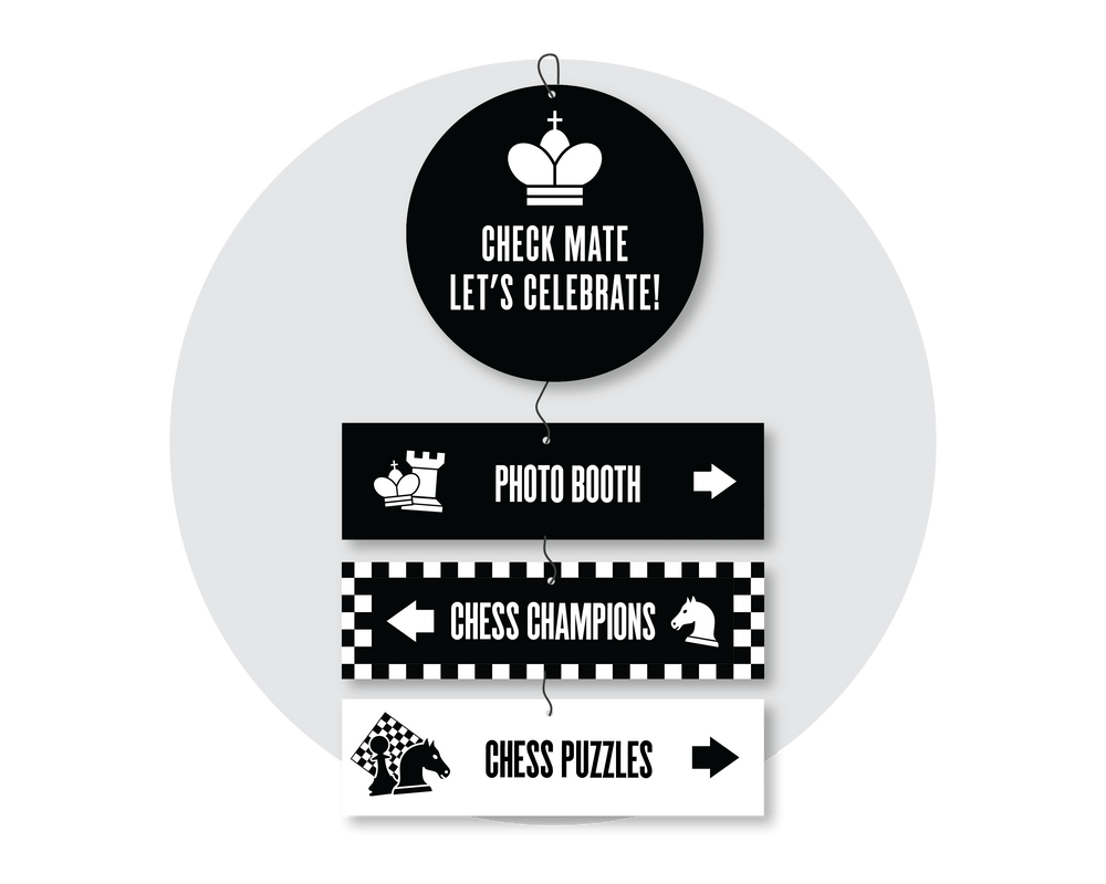 Chess Party Printable Room Sign