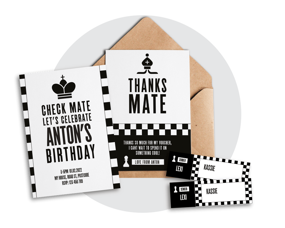 Chess Party Printable Stationary Pack