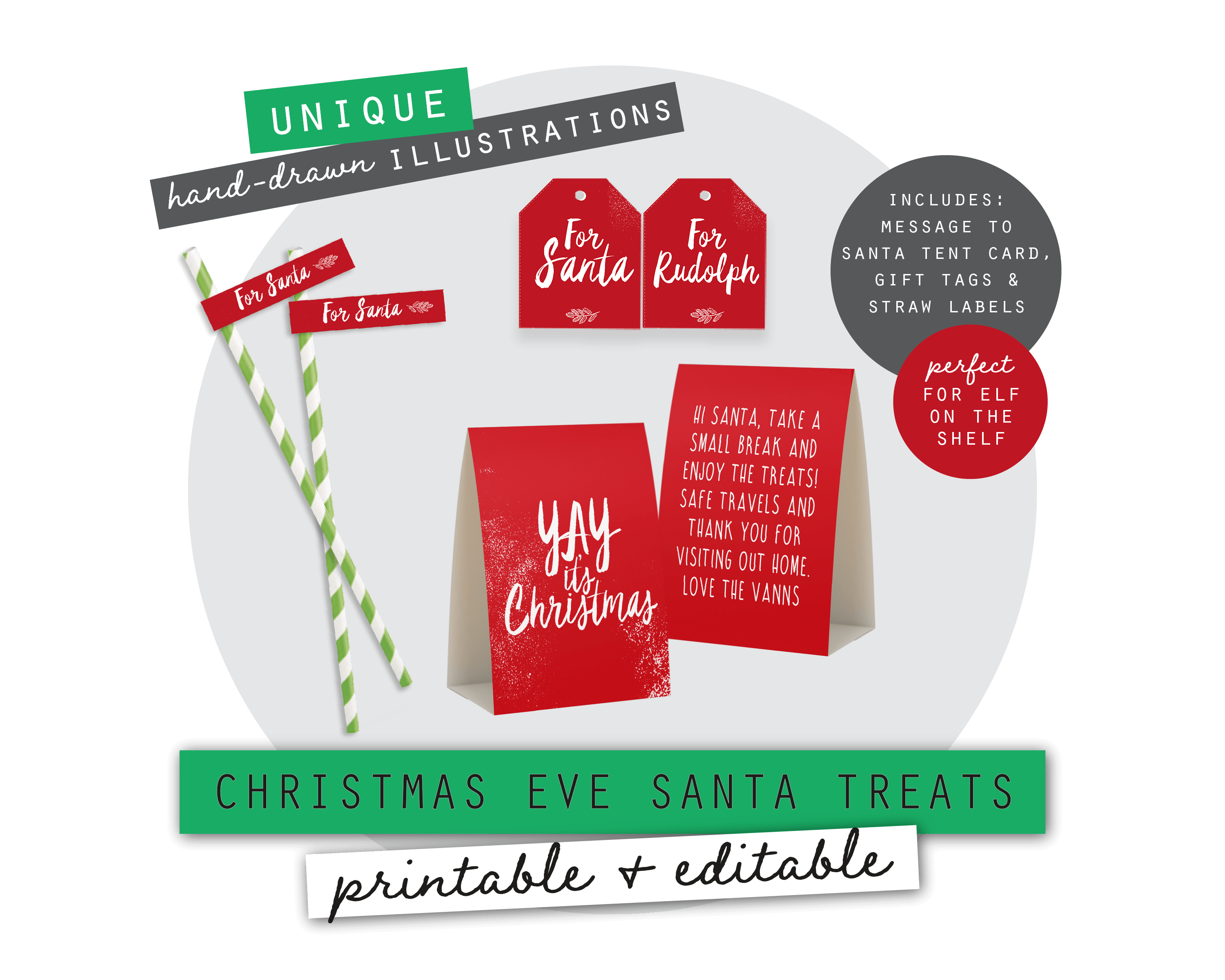 Printable Christmas Eve Santa Treats