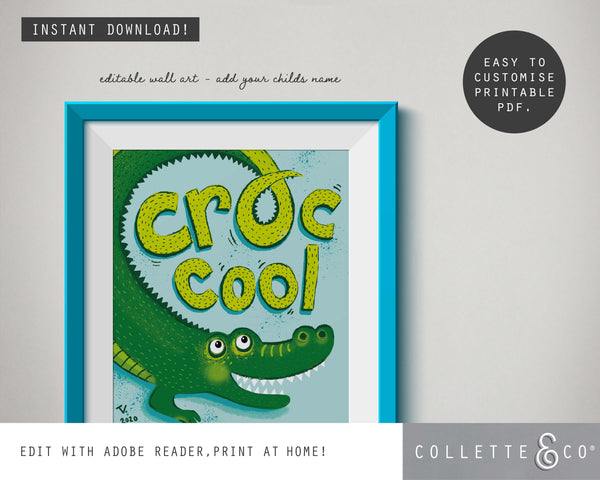 Croc Cool Wall Art 02