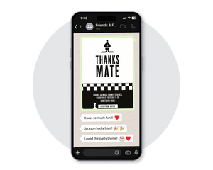 Chess Party Digital Thank You Card