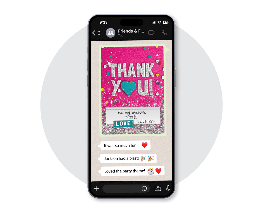 Trolls Party Digital Thank You Card