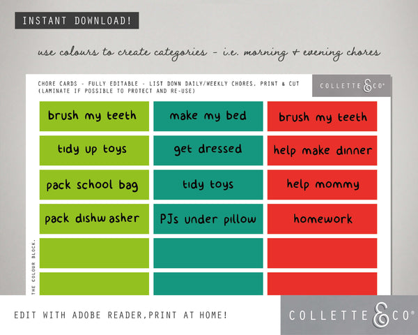 Dinosaur Kids Chore Chart 05