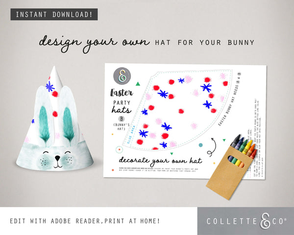 Easter Bunny Printable Party Hat 03