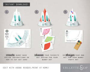 Easter Bunny Printable Party Hat 04