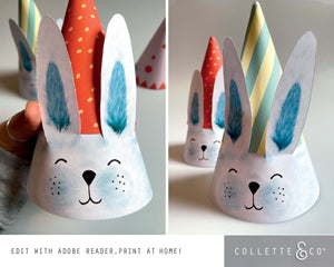 Easter Bunny Printable Party Hat 05