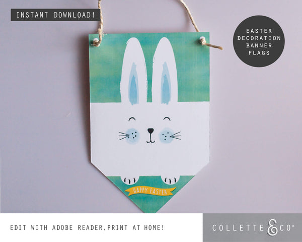 Easter Decor Banner Flag