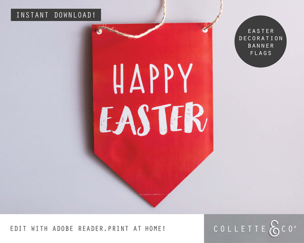 Easter Decor Banner Flag 02