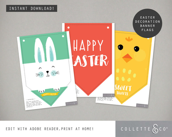 Easter Decor Banner Flag 04