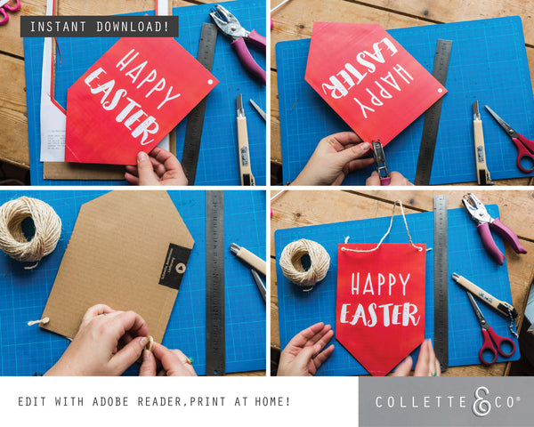 Easter Decor Banner Flag 06