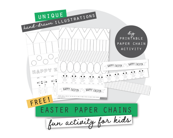 Paper Chain Patterns Easter FREE Easter Printable Paper Chains Activity