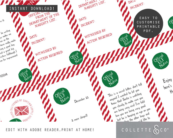Elf on the Shelf Letter Notes 02