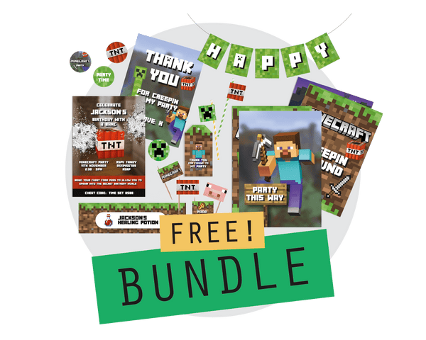 FREE Minecraft Party Pack Printables