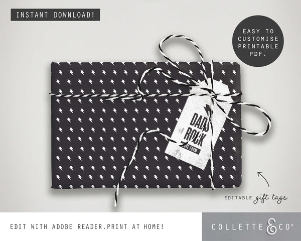 FREE Father's Day Printable Gift Tag  & Wrapping Paper