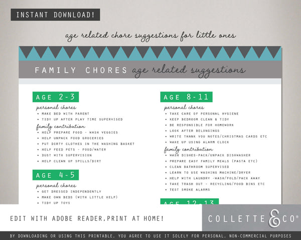 Free Minecraft Chore Chart 07