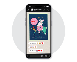 Llama Digital Party Invitation