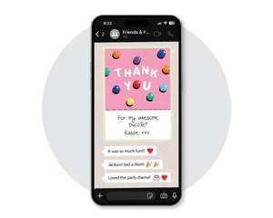 Llama Digital Party Thank You Card