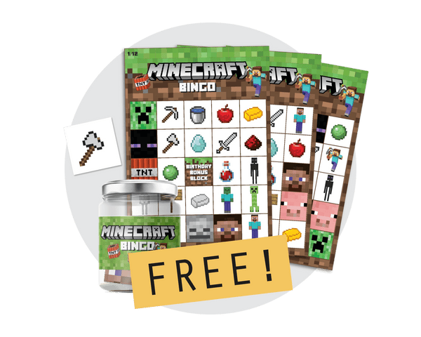 FREE Minecraft Party Printable Bingo