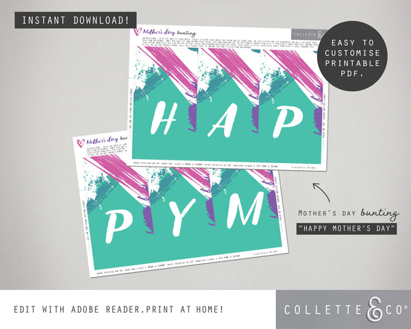 Mother's Day Printable Bunting 02