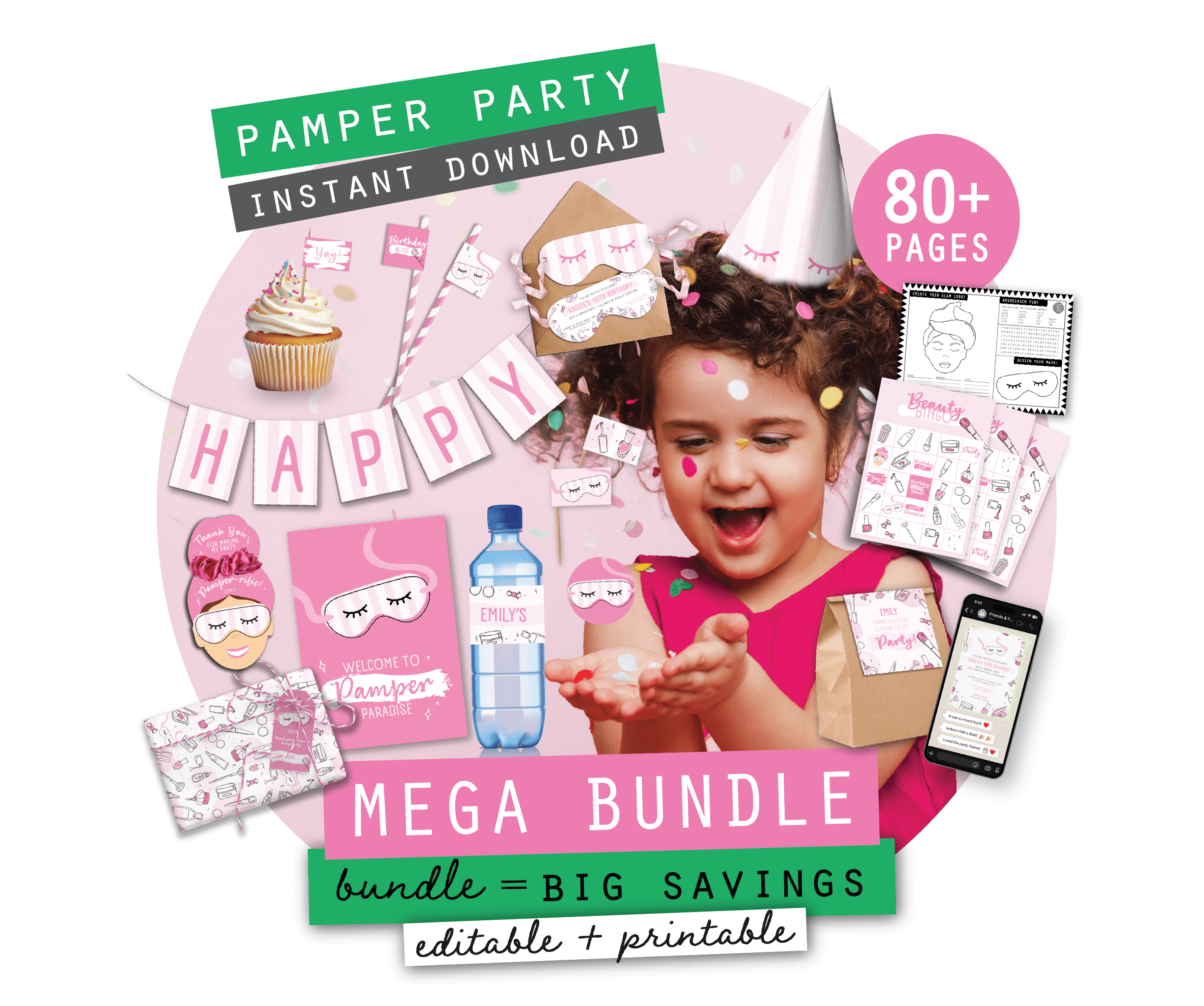 Pamper Party Pack Printables