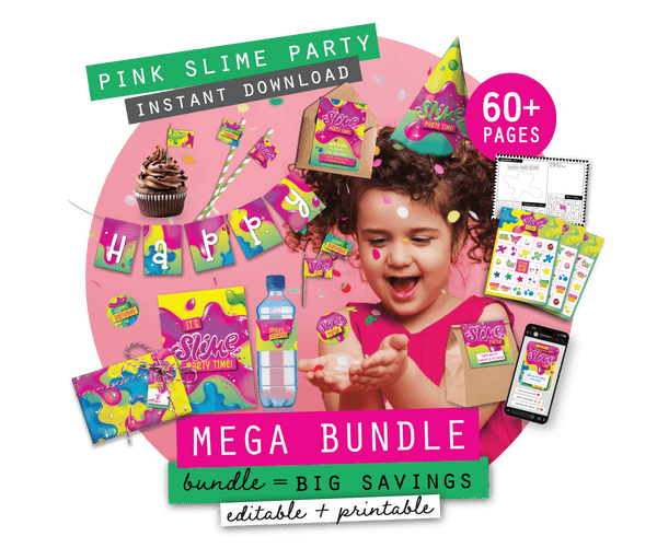 Pink Slime Party Pack Printables