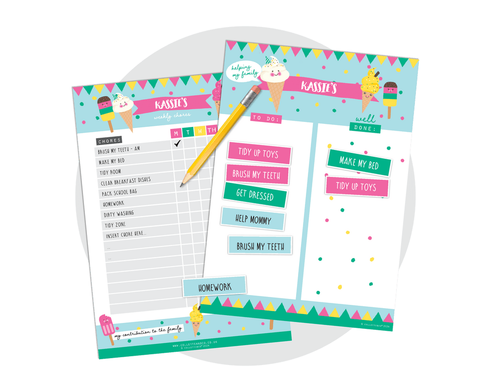 Ice Cream Printable Chore Charts